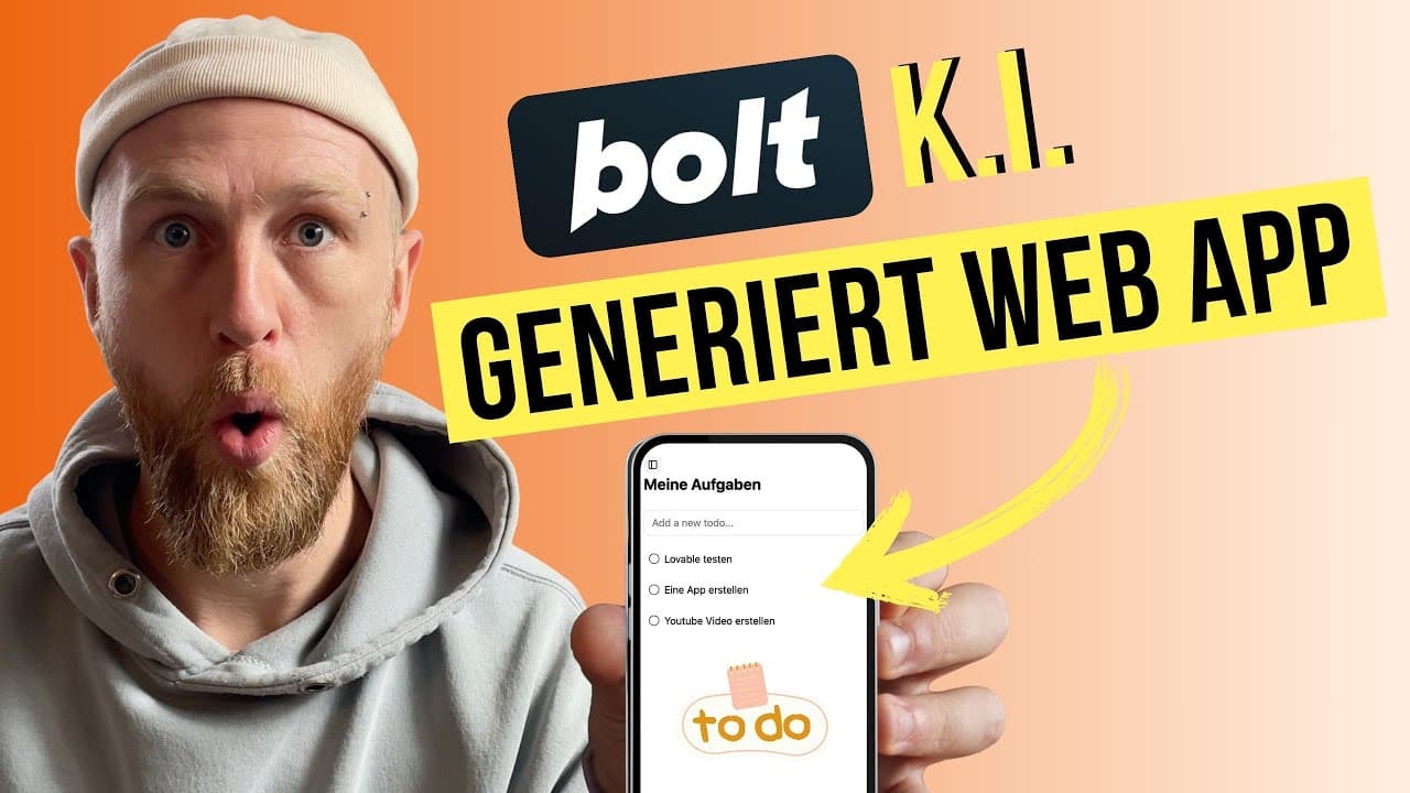 App ohne Programmieren? Bolt.new baut deine To-Do App mit KI