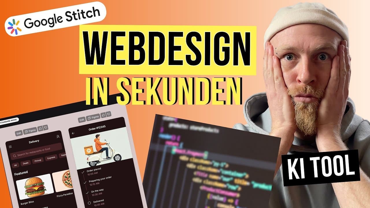 Google Stitch baut dir Webdesigns in Sekunden – ich hab’s getestet!